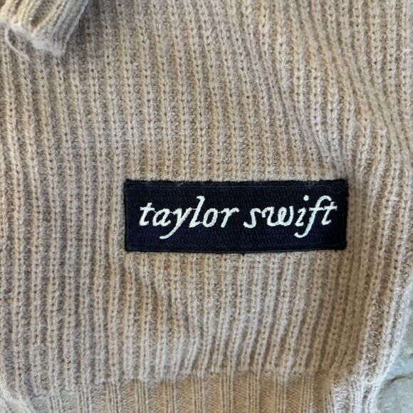 Folklore Album Chenille Patch Crewneck Sweater Taylor Swift Official Merch - Picture 3 of 8